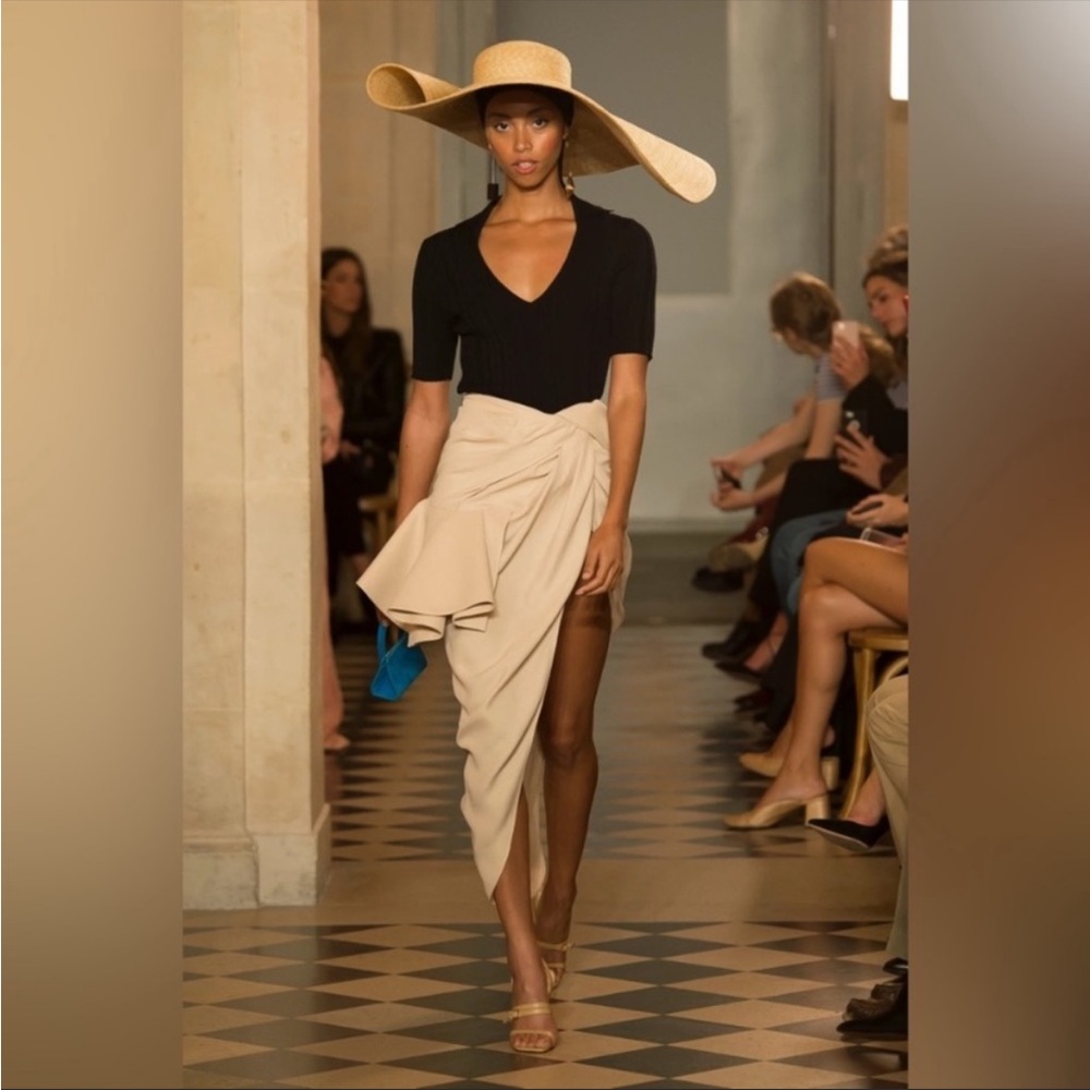 Jacquemus “La Bomba” Wrap Skirt in Beige